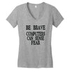 computer fear Women's V-Neck T-Shirt
