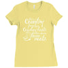 she's country from her cowboy boots Ladies Fitted T-Shirt