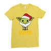 may cristmas be with you yoda Ladies Fitted T-Shirt