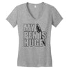 my pen is huge (2) Women's V-Neck T-Shirt