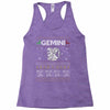 gemini christmas ugly sweater Racerback Tank