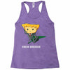 what's in his briefqueso Racerback Tank