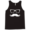 mustache glasses nerd Tank Top