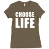 choose life wham retro 80s Ladies Fitted T-Shirt