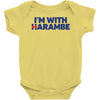 i am with harambe Baby Onesie