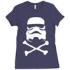 stormtrooper skull Ladies Fitted T-Shirt