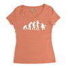 evolution of leprechaun funny  irish ireland st patricks day us Women's Triblend Scoop T-shirt