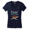 grandpa the pilot the myth the legend Women's V-Neck T-Shirt