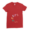 Baby Colorful Foot Ladies Fitted T-Shirt