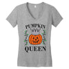halloween pumpkin queen Women's V-Neck T-Shirt