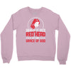 american by birth redhead by the grace of god Crewneck Sweatshirt