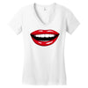 lips red Women's V-Neck T-Shirt