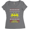 batman christmas Women's Triblend Scoop T-shirt