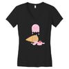 ice cream ghost Women's V-Neck T-Shirt