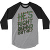 zombie right behind 3/4 Sleeve Shirt