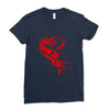 heartless splatter Ladies Fitted T-Shirt