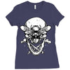 butter skull black Ladies Fitted T-Shirt