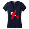 pilot flieger airplane flugzeug extra300 rc flyer Women's V-Neck T-Shirt
