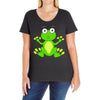 frog cute Ladies Curvy T-Shirt