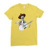 mexican skull Ladies Fitted T-Shirt