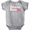reagan bush '84 80's retro political party Baby Onesie