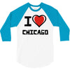 i love chicago 3/4 Sleeve Shirt