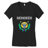 reindeer christmas Women's V-Neck T-Shirt