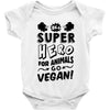 Be A Super Hero For Animals Go Vegan! Baby Bodysuit