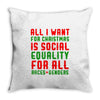 all i want for christmas Throw Pillow