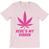 Support Breast Cancer Awareness With A Pink Cannabis Leaf T-Shirt
