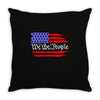 american flag we the people Throw Pillow