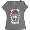 I Have a Pretty Wife I Also Have a Gun a Shovel and an Alibi Women's Triblend Scoop T-shirt