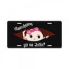 July Peeking Out Baby Girl in Spanish License Plate