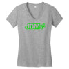 black funny glow in dark glowing Women's V-Neck T-Shirt