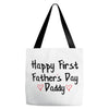 Happy First Father's Day Daddy Tote Bags