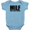 milf man i love fishing t shirt funny outdoors clever humor tee fisher Baby Onesie
