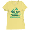 This Guy Loves Camping With His Girlfriend Ladies Fitted T-Shirt