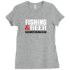 fishing and beer Ladies Fitted T-Shirt