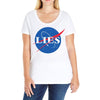 lies nasa logo Ladies Curvy T-Shirt
