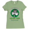 silver shamrock Ladies Fitted T-Shirt