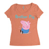 peppa pig brother pig Women's Triblend Scoop T-shirt