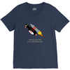 never give up poster V-Neck Tee