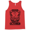 Never Underestimate Dog Rescuer Who Was Born October Tank Top