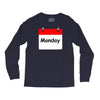title of day of the week monday day of the week Long Sleeve Shirts