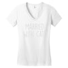 married with cats Women's V-Neck T-Shirt