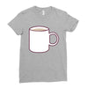 glass and coffee Ladies Fitted T-Shirt