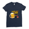 save water drink beer Ladies Fitted T-Shirt