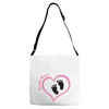 Custom baby girl name maternity design Adjustable Strap Totes