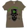 happy saint patrick day skull Ladies Fitted T-Shirt