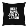 beer run cardio Throw Pillow